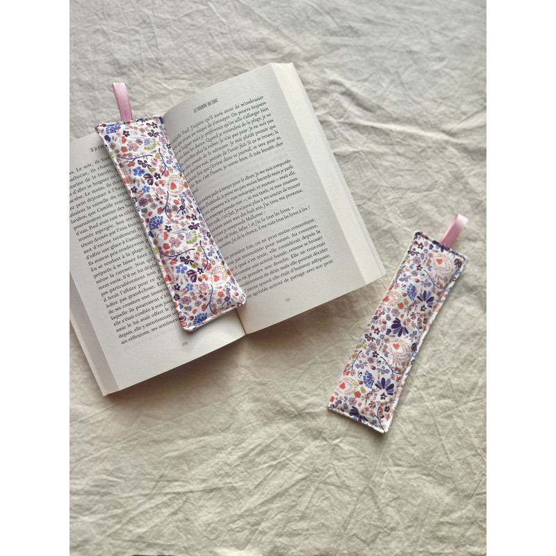 Marque-page Jasmina ruban rose