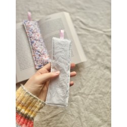 Marque-page Jasmina ruban rose