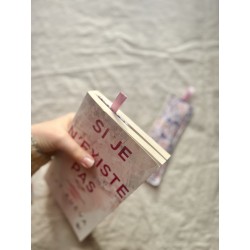 Marque-page Jasmina ruban rose