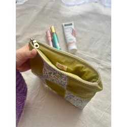 Pochette plate en patchwork Green
