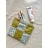 Pochette plate en patchwork Green