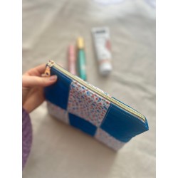 Pochette plate en patchwork Myrtille
