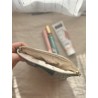 Pochette plate en patchwork Camélia