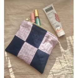 Pochette plate en patchwork Rosalye