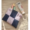 Pochette plate en patchwork Rosalye