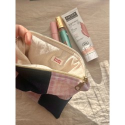 Pochette plate en patchwork Rosalye