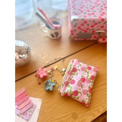 Mini pochette plate Peach