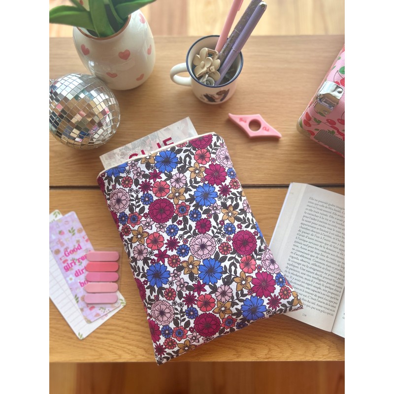 Pochette à livre broché Blue | Fait main en coton