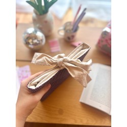 Pochette à livre poche Pois avec nœud