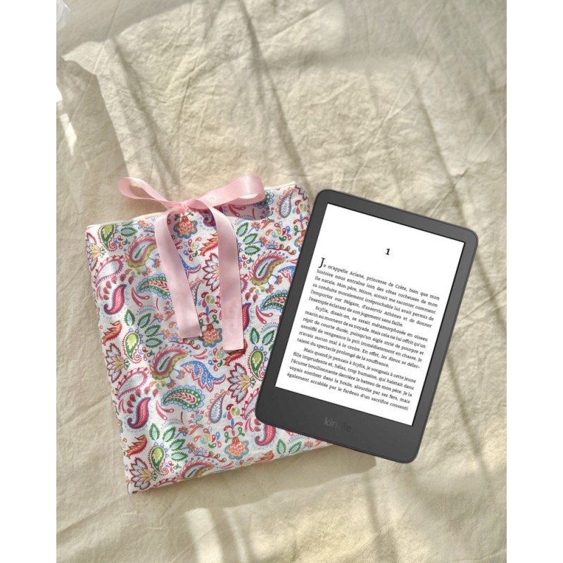 Pochette à liseuse personnalisée | Housse fait main en coton