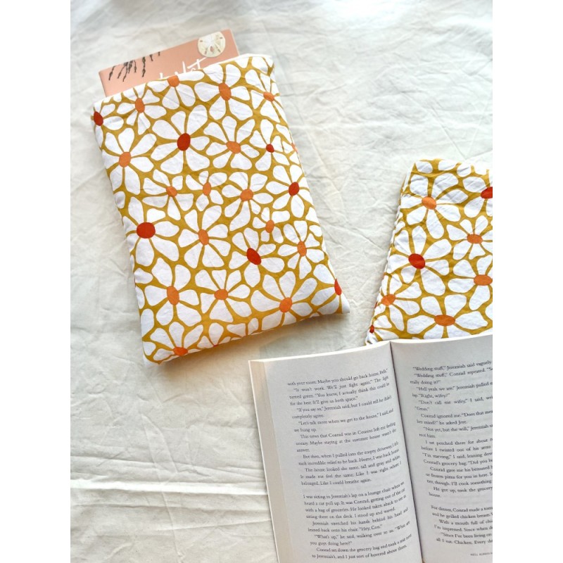 Pochette à livre broché personnalisée | Fait main en coton
