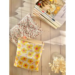 Pochette à livre poche personnalisée | Fait main en coton