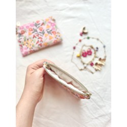 Mini pochette plate personnalisée en coton | Fait main