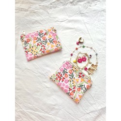 Mini pochette plate personnalisée en coton | Fait main