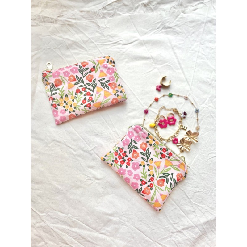 Mini pochette plate personnalisée en coton | Fait main