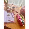 Trousse scolaire fait main en coton | Stylos & crayons