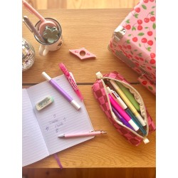 Trousse scolaire fait main en coton | Stylos & crayons