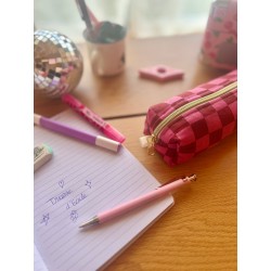 Trousse scolaire fait main en coton | Stylos & crayons