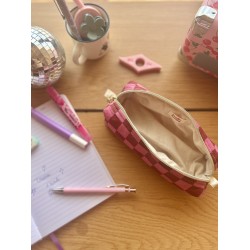 Trousse scolaire fait main en coton | Stylos & crayons