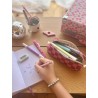 Trousse scolaire fait main en coton | Stylos & crayons
