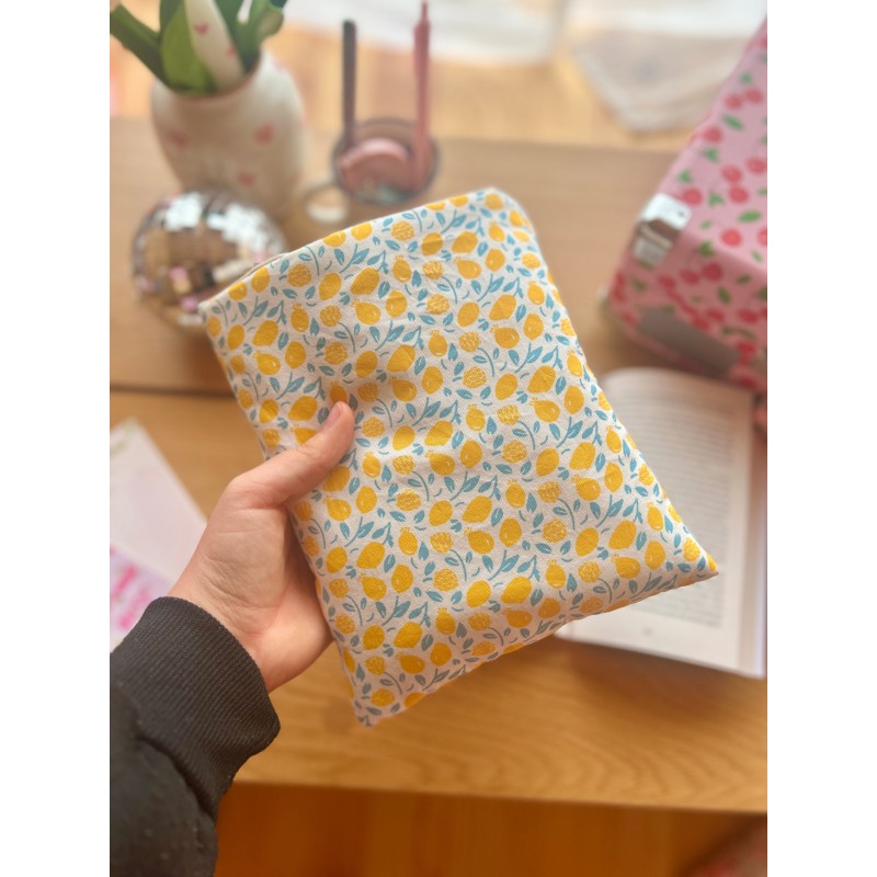 Pochette à livre poche Lemon | Fait main en coton