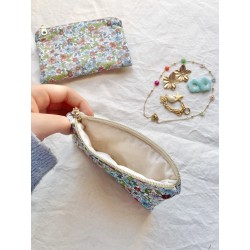 Mini pochette plate Camélia