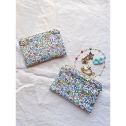 Mini pochette plate Camélia