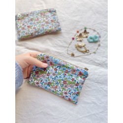 Mini pochette plate Camélia