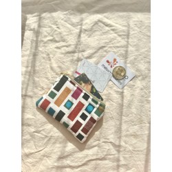 Mini pochette plate Saphir