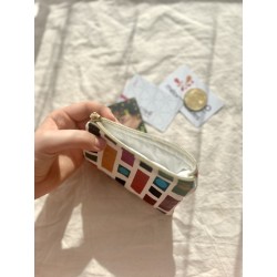 Mini pochette plate Saphir