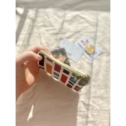 Mini pochette plate Saphir