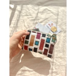 Mini pochette plate Saphir